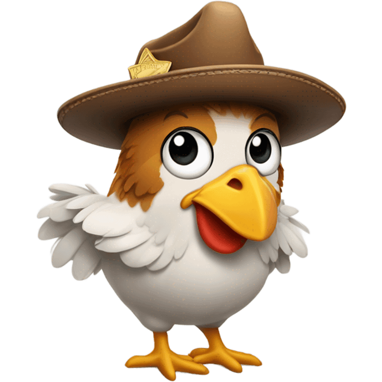 Chicken sheriff emoji