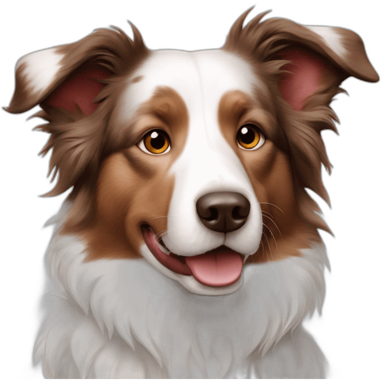 white red merle border collie emoji