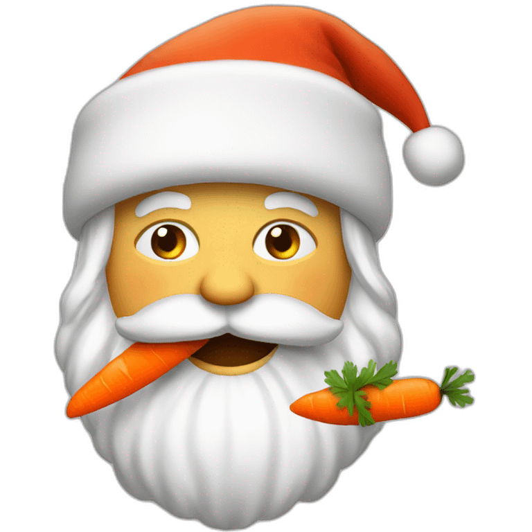 santa eating a carrot emoji