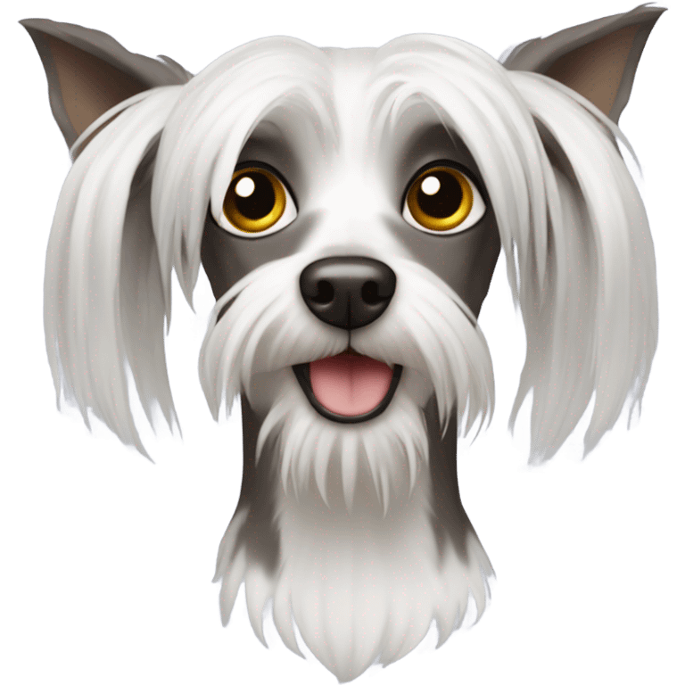 Chinese crested dog with Tshirt  emoji