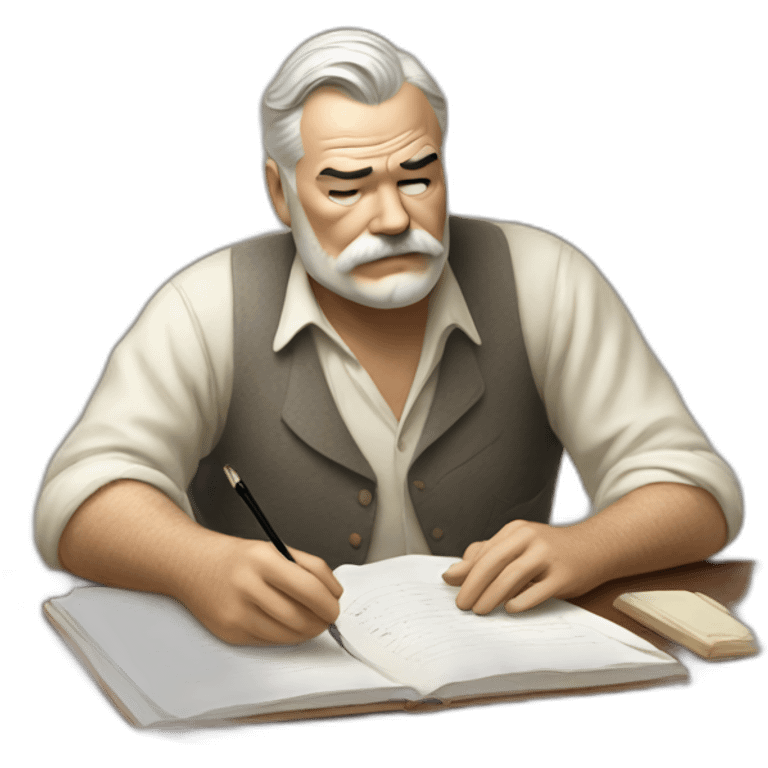 hemingway writing emoji