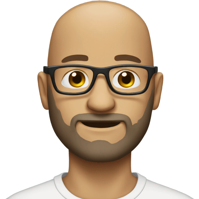 bald man with a beard and glasses emoji