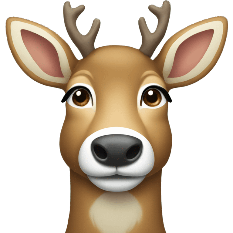 Deer with a white bow emoji