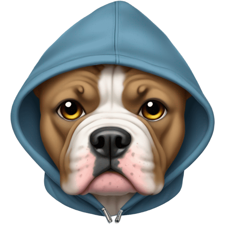 American bully dog with a hoodie  emoji