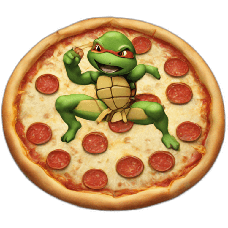 Ninja turtle pizza emoji