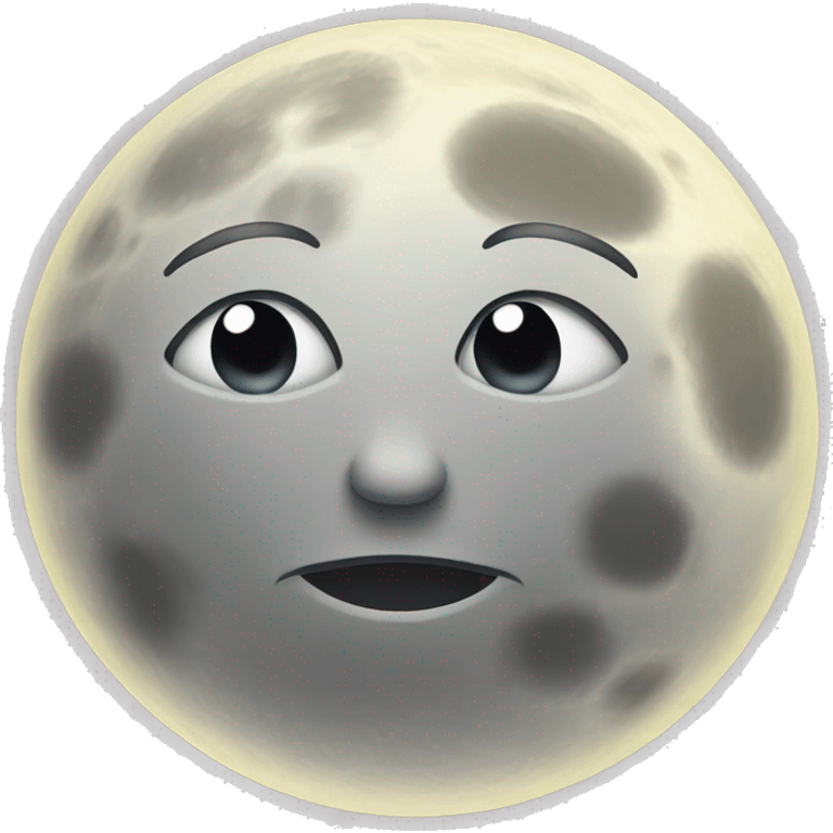 Moon astrology symbol with cute face emoji