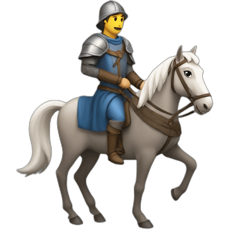 medieval courier with a horse emoji