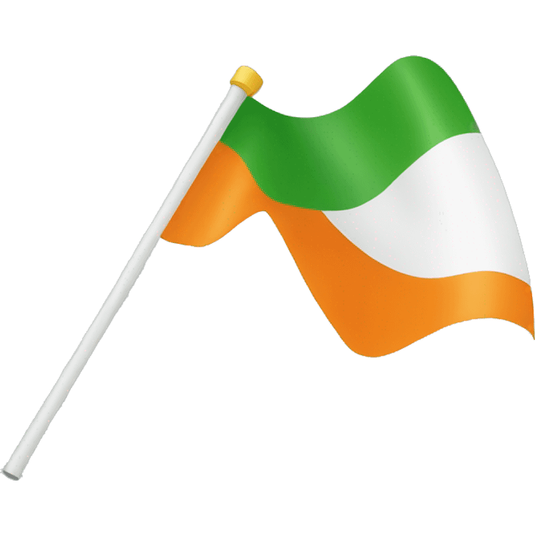 flag orange white and green emoji