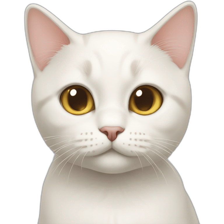 White cream British short hair cat emoji