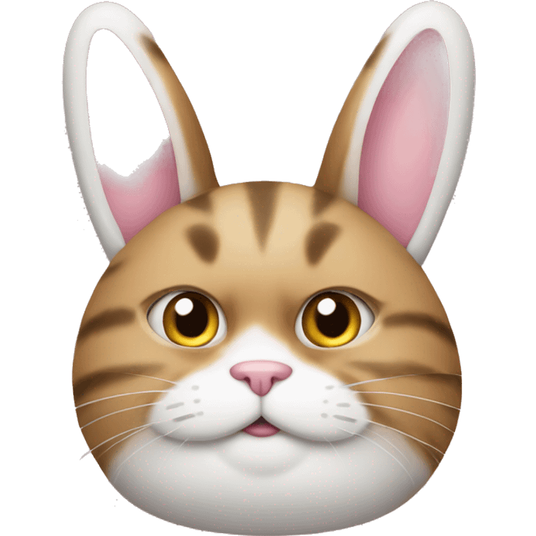 Fat cat in a bunny costume emoji