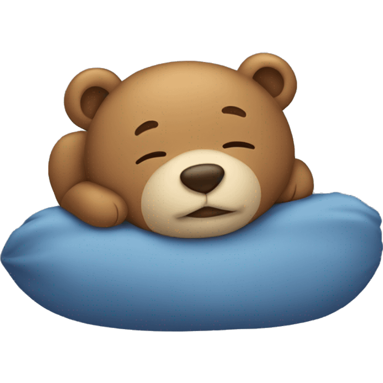 Sleeping teddy bear emoji