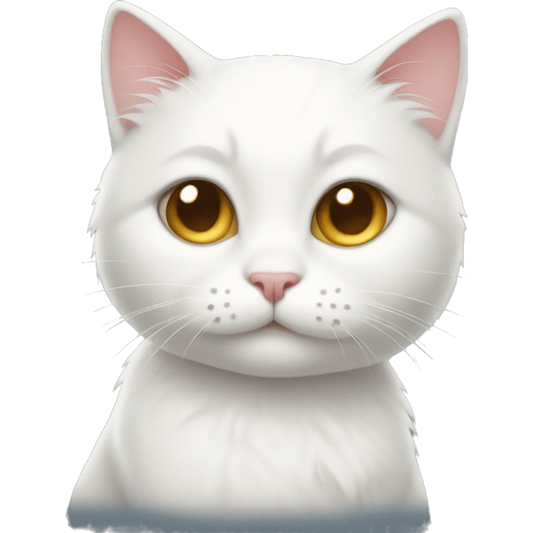 Adorable White Cat emoji