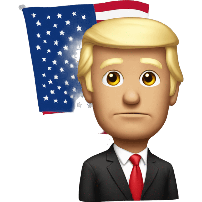 Trump with flag emoji