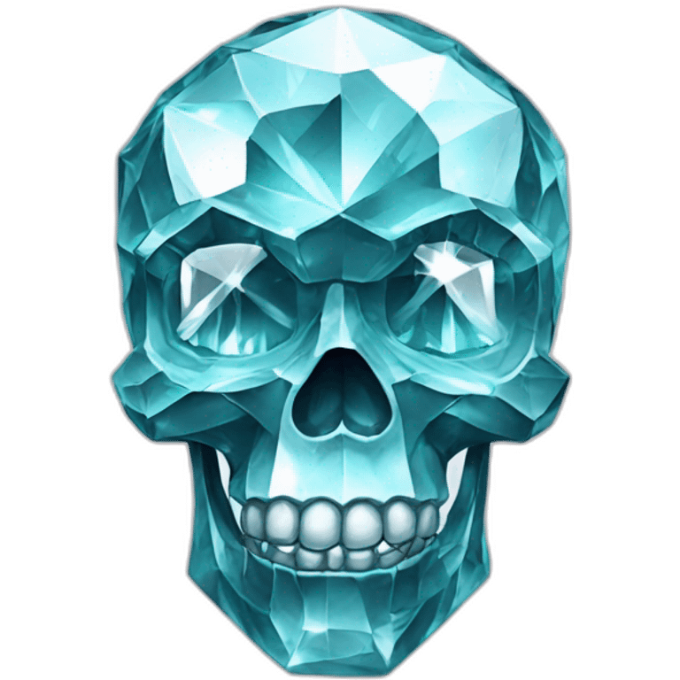 Diamond skull jewel emoji