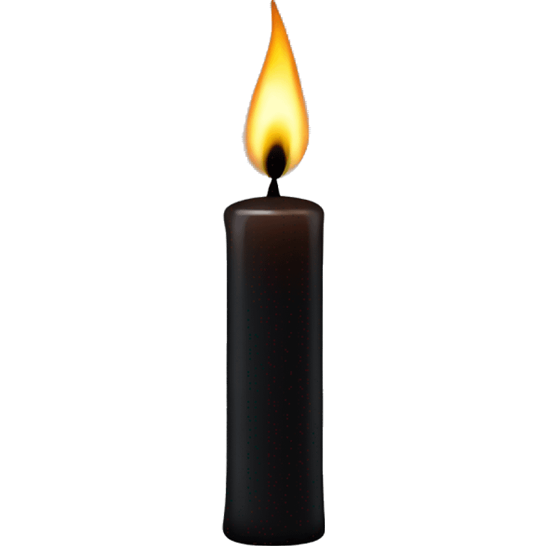 Black candle in glass emoji