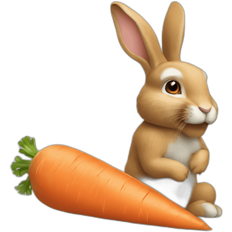 rabbit-eating-carrot emoji