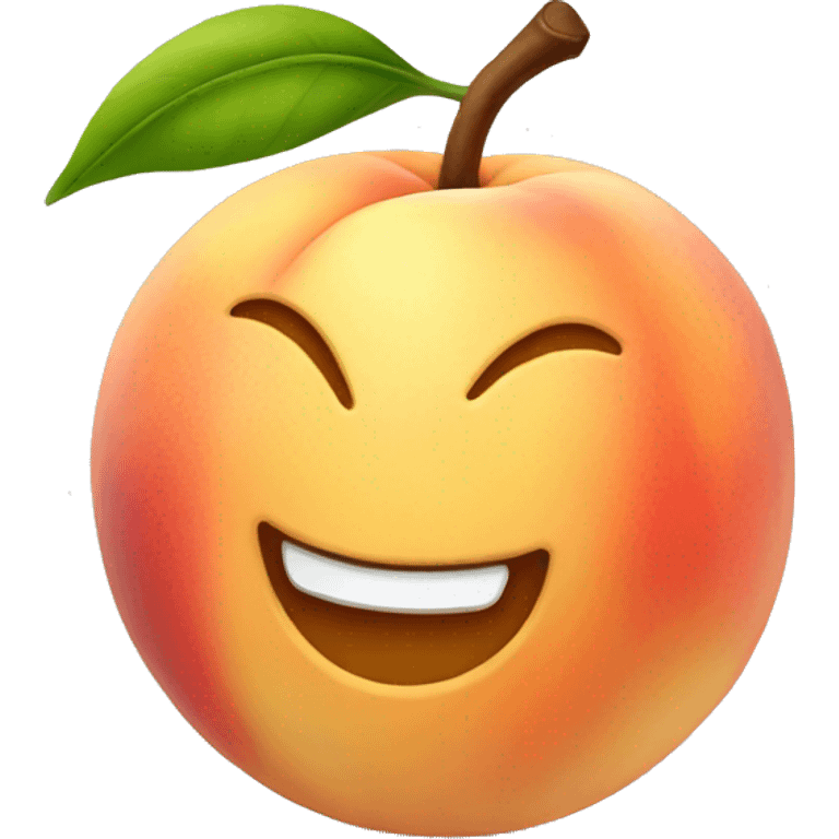 smiling peach fruit emoji emoji