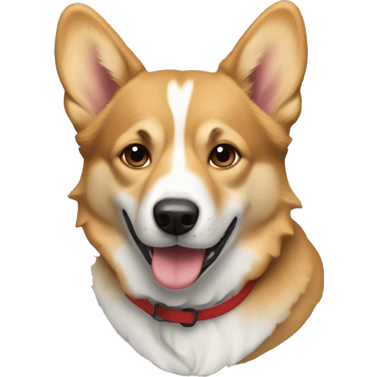  A Dog mixed with wolf and welsh corgi emoji