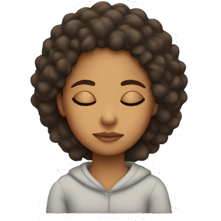 mixed girl sleeping emoji