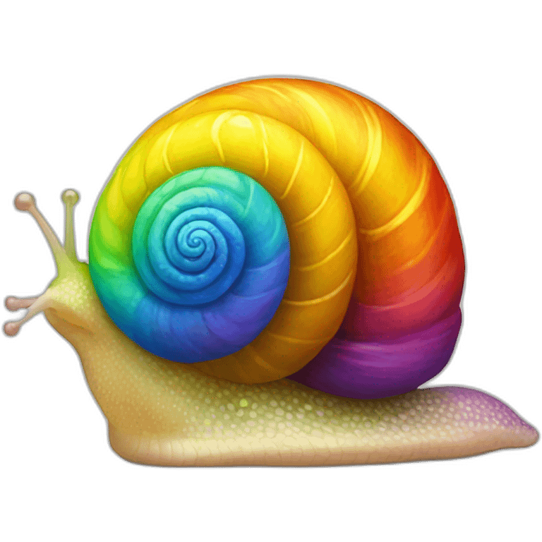 Rainbow snail emoji