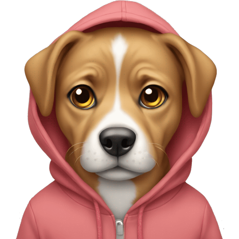 Dog wearing a hoodie  emoji