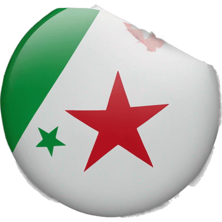 Independent Syria flag add another red star in the middle emoji