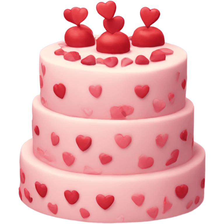 simple cake with heart pattern emoji