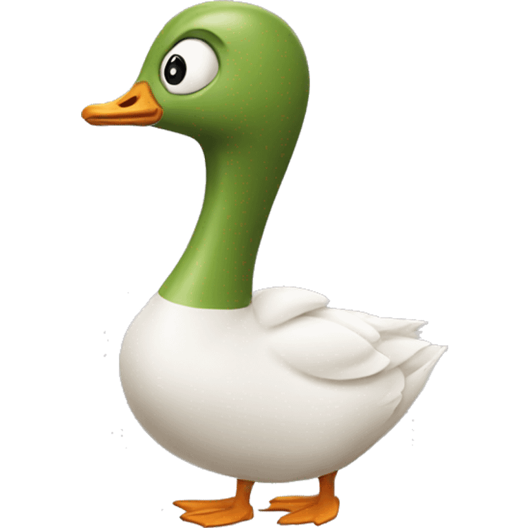 goose with asparagus head emoji