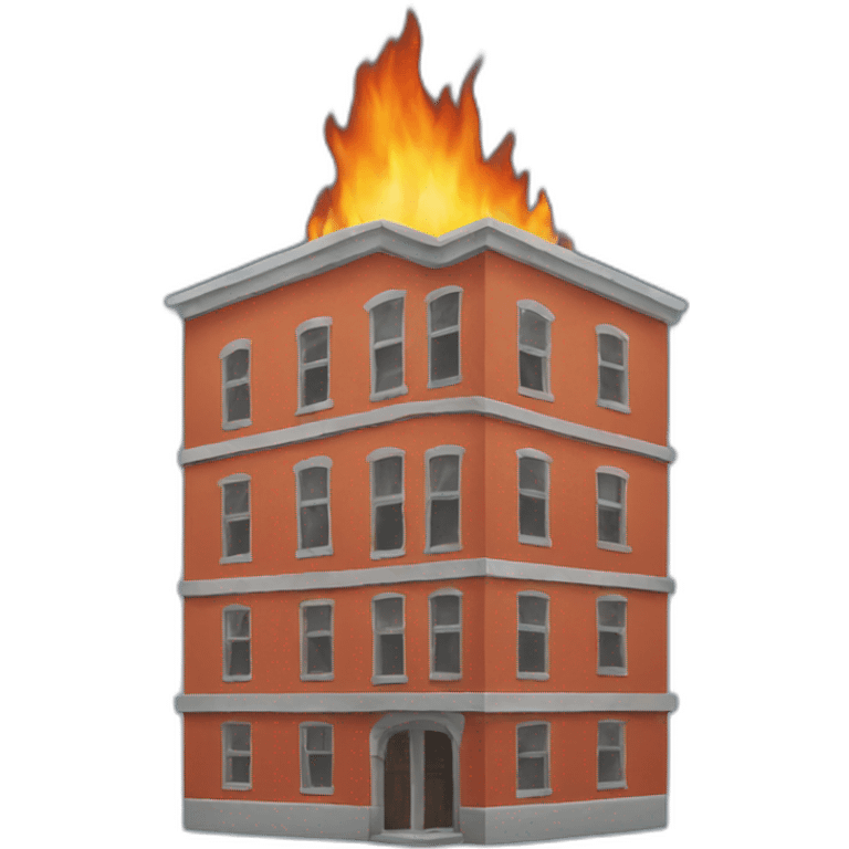 burning building\ emoji