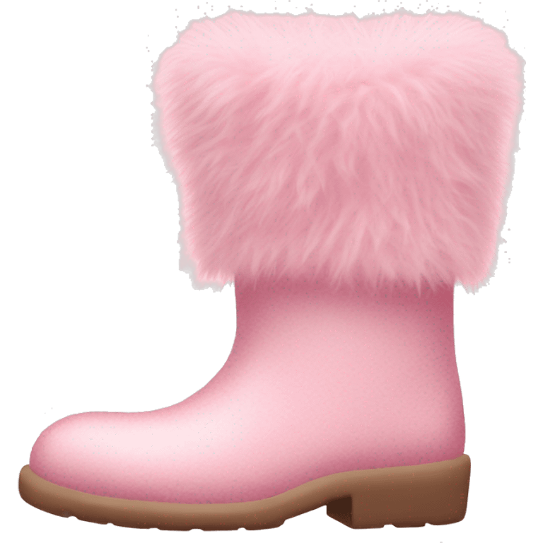 light pink fuzzy boots emoji