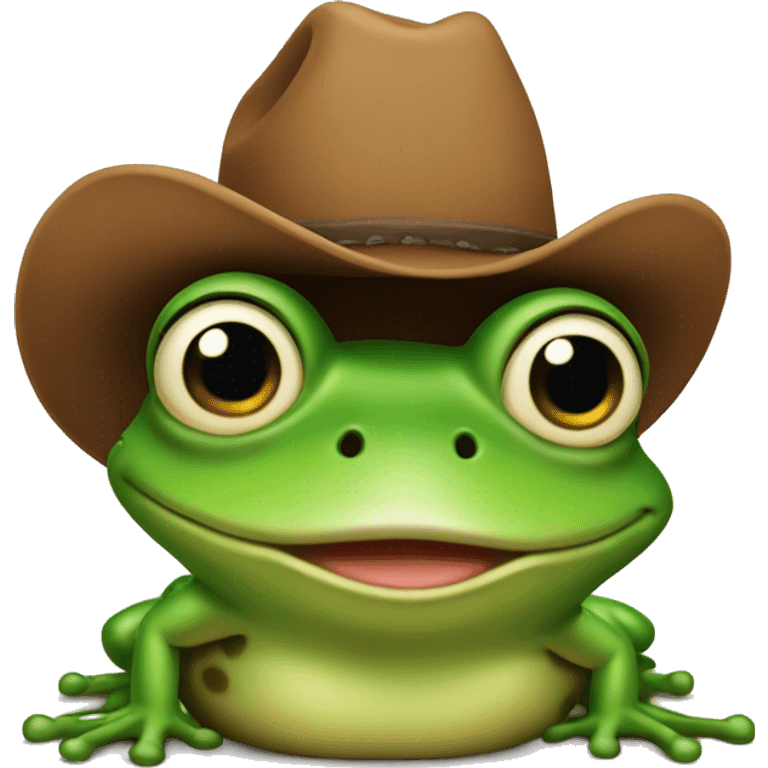 frog with a cowboy hat emoji