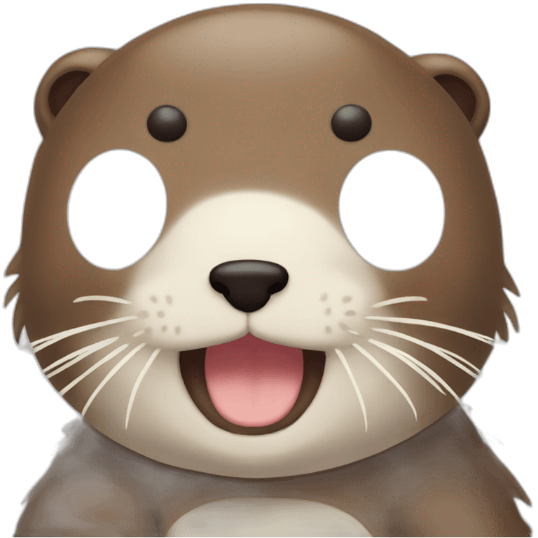 cute otter deguised as a luffy emoji