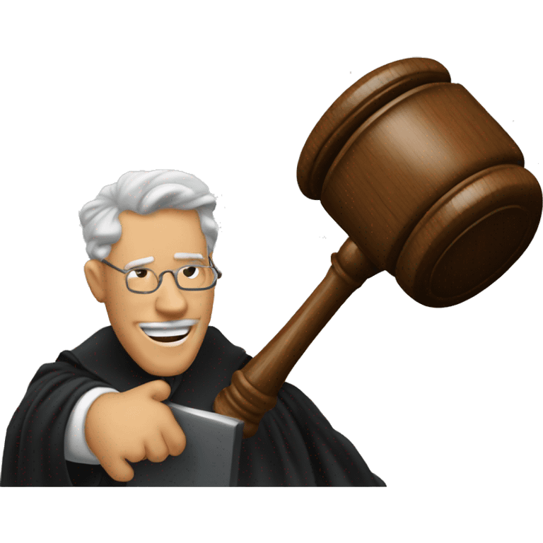 A JUDGE HOLDING A GAVEL emoji