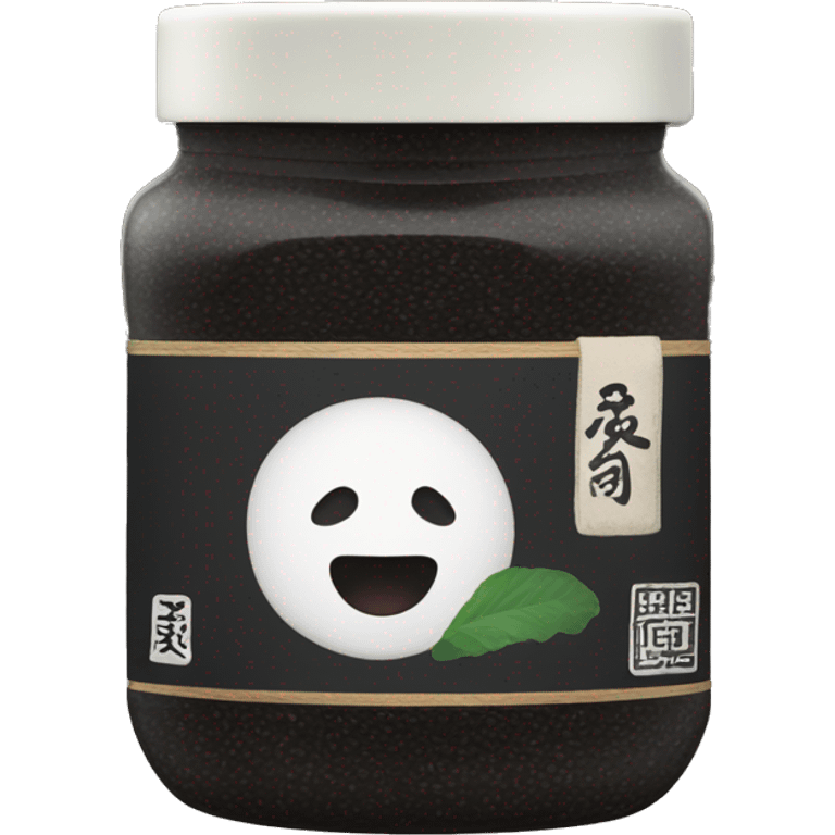 a single jar of black sesame paste emoji