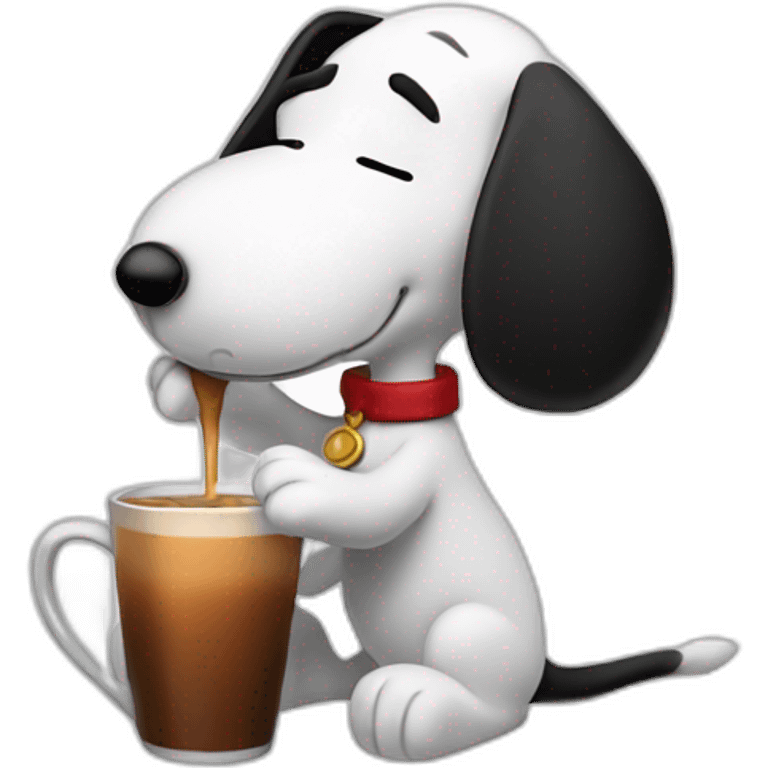 Snoopy drinking chai  emoji