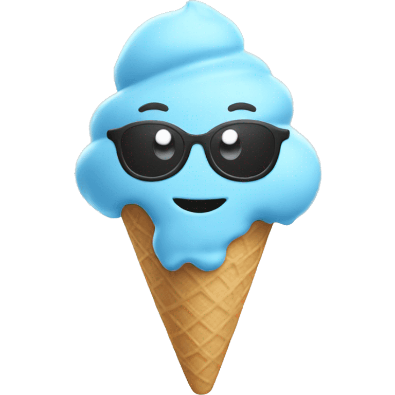 Ice cream blue  emoji