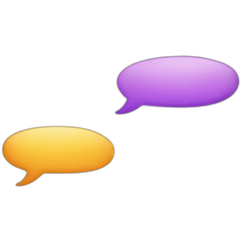 three speech bubbles that are directed in the came direction emoji