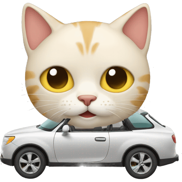 Cat in a car emoji