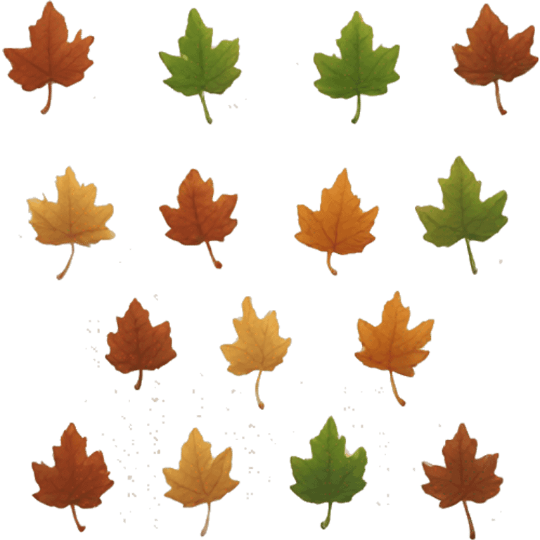 Autumn leafs with seasons showing sadness for loosing someone. emoji