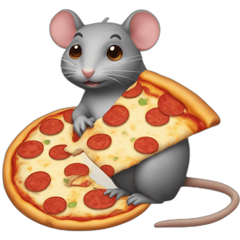 pizza rat (iOS 17 emoji style) emoji