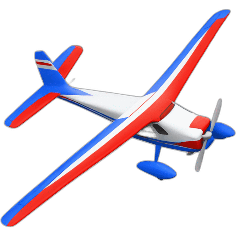 airplane super decathlon red and white with a blue line emoji