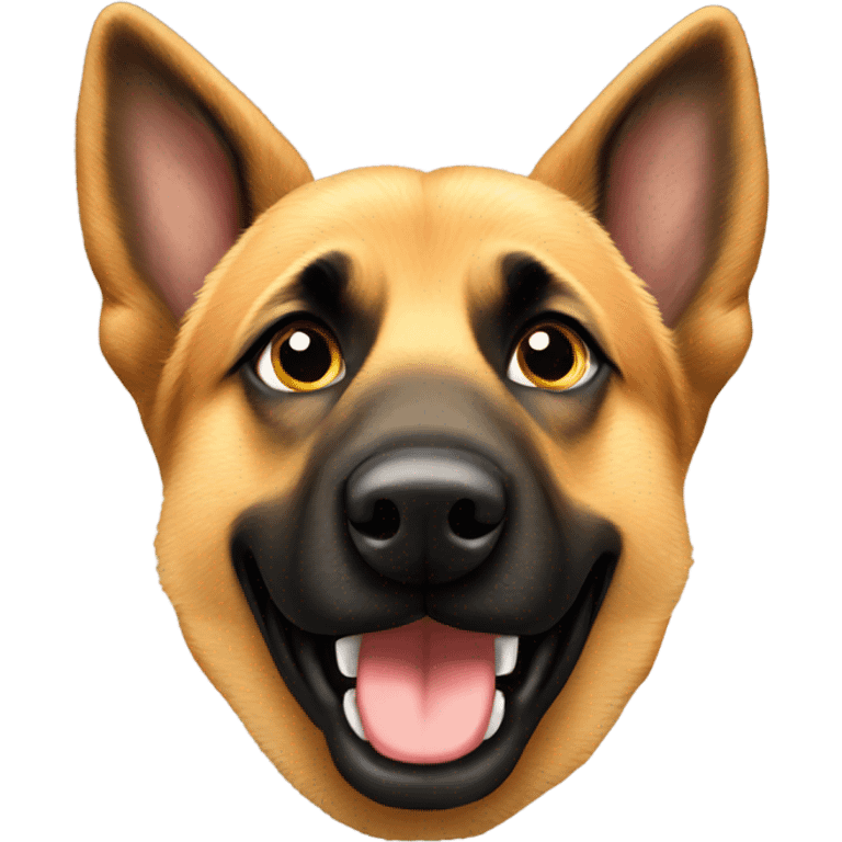 German shepherd dog face upside down emoji