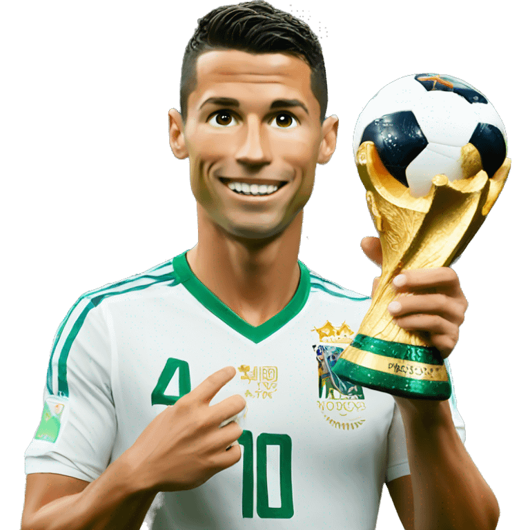 Cristiano with World cup emoji