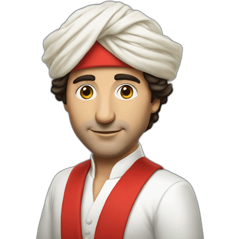 Trudeau with a turban emoji