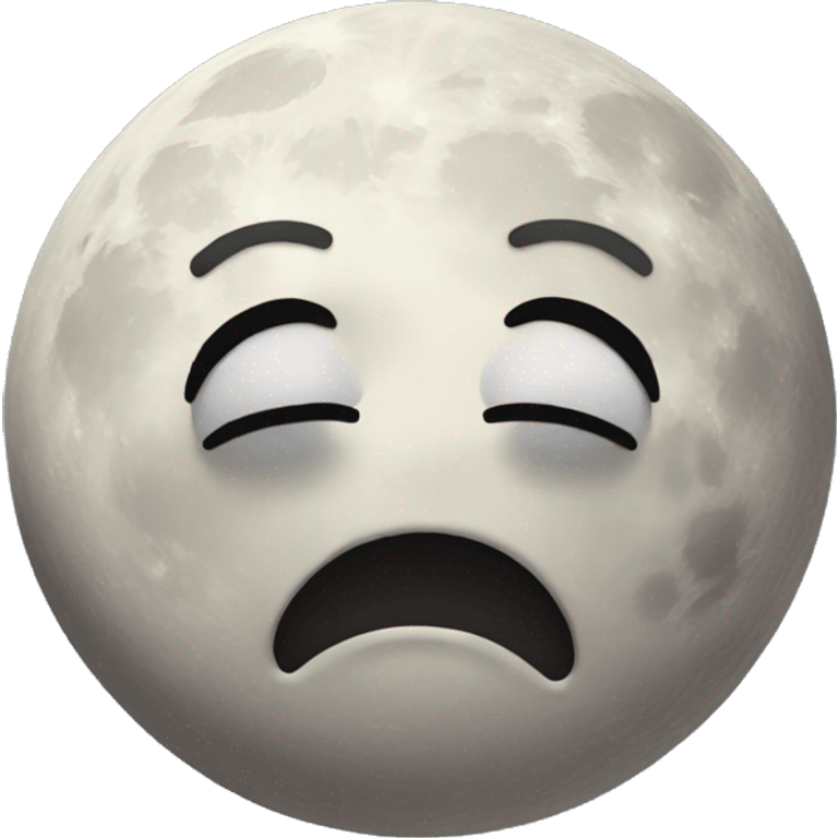 Sneezing moon emoji