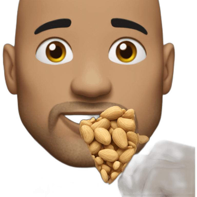 THE ROCK eat nuts emoji