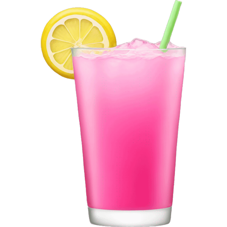 pink drink with lemon emoji