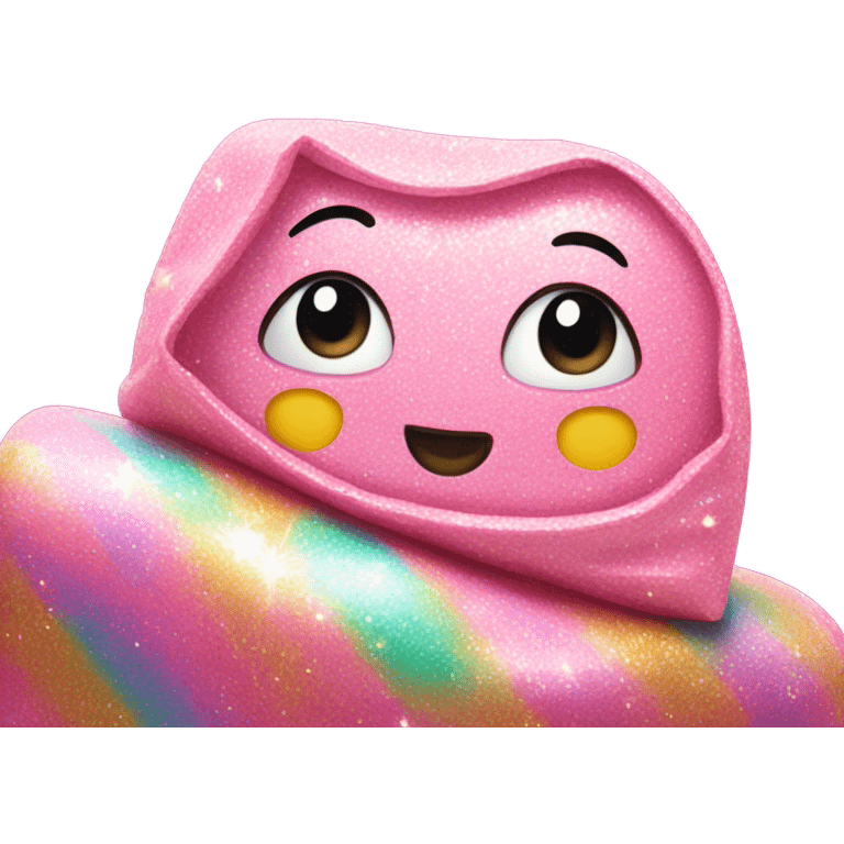 Pink burrito with glitter  emoji