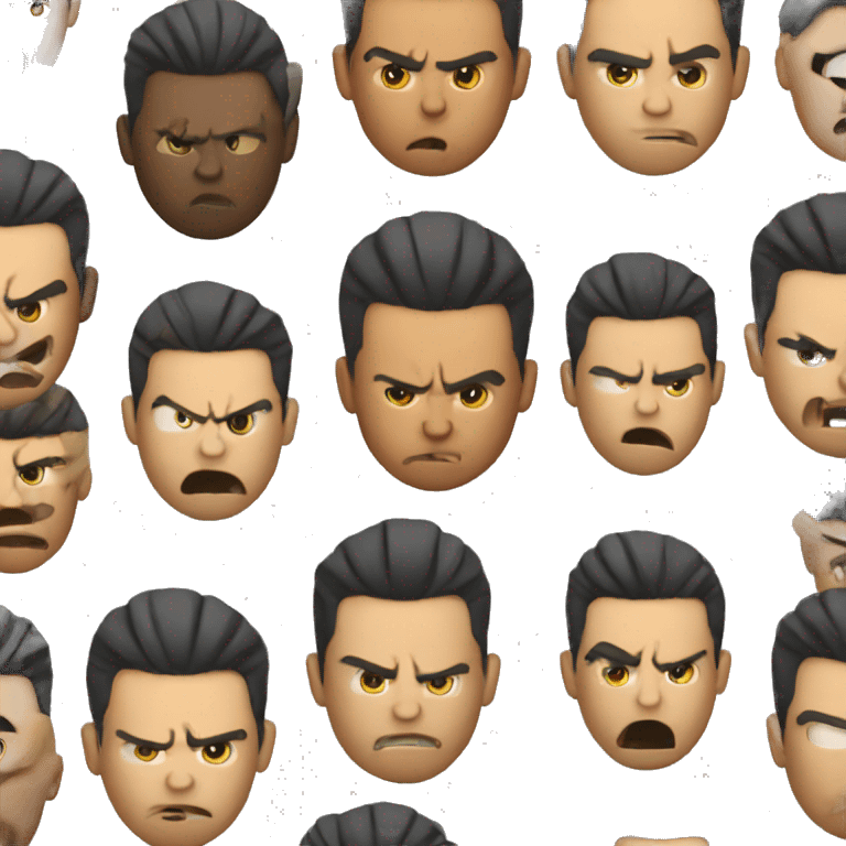 Angry haircut emoji