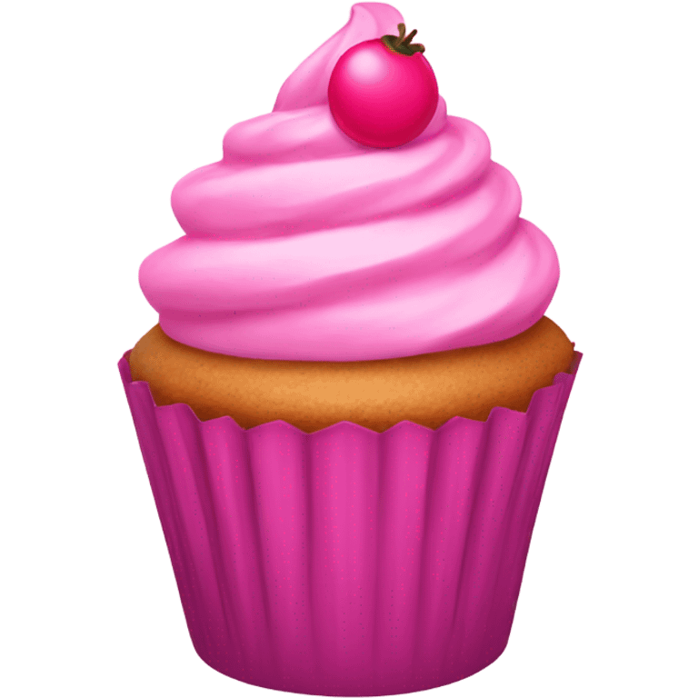 Pink cupcake emoji